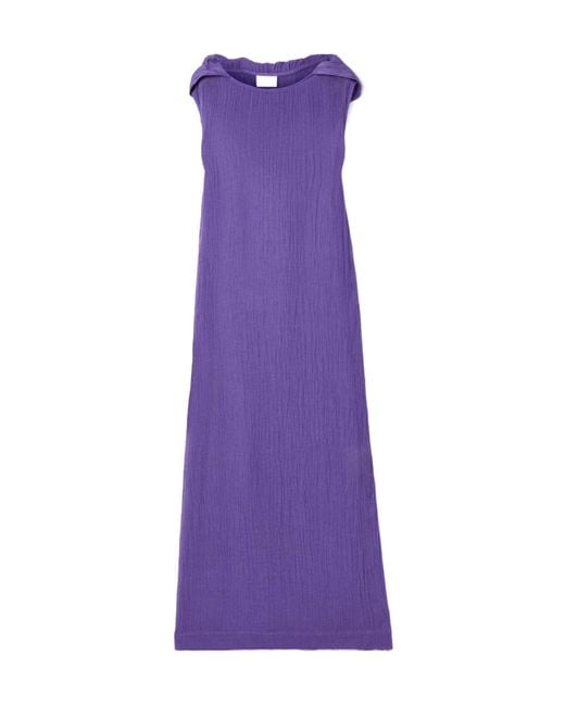 Lisa Marie Fernandez Purple Casual Loose Gauze Maxi Dress