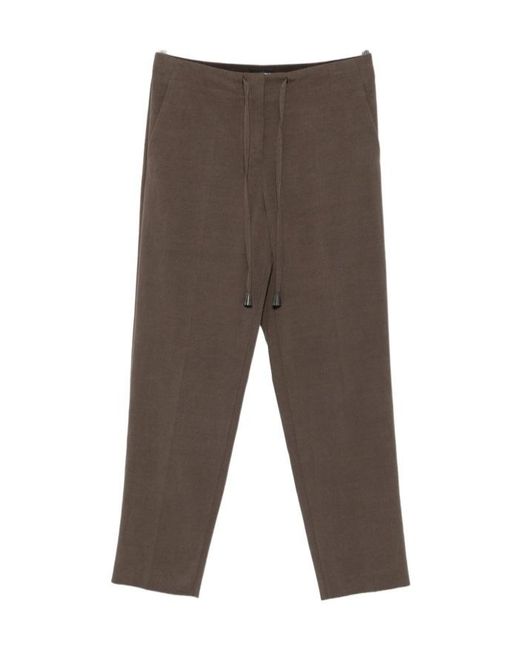 Giorgio Armani Gray Drawstring Casual Pants