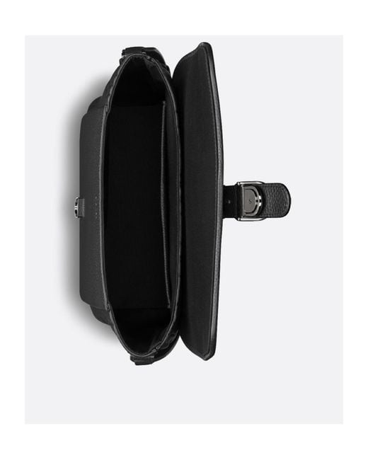 Dior Black Medium Daily Messenger Bag With Flap for men