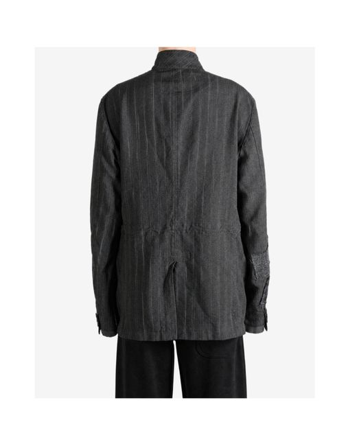 Junya Watanabe Black Patchwork Design Suit Jacket for men