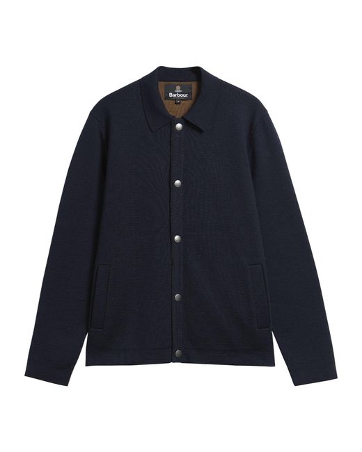 Barbour Blue Dark Stand-Collar Jacket for men