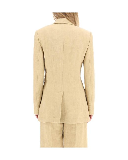 Chloé Natural Side-Tie Single-Breasted Jacket