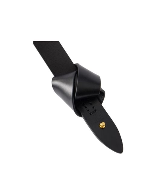 Isabel Marant Black Smooth Leather Wide Belt