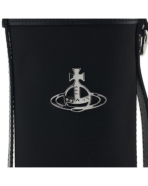 Vivienne Westwood Black Logo Bucket Shoulder Bag for men
