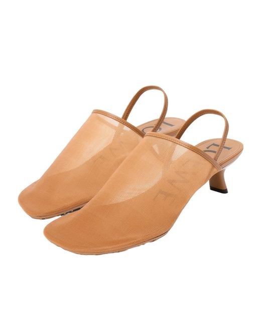 Loewe Natural Petal Slingback Heeled Sandals