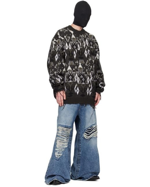Vetements Blue Logo Jeans for men