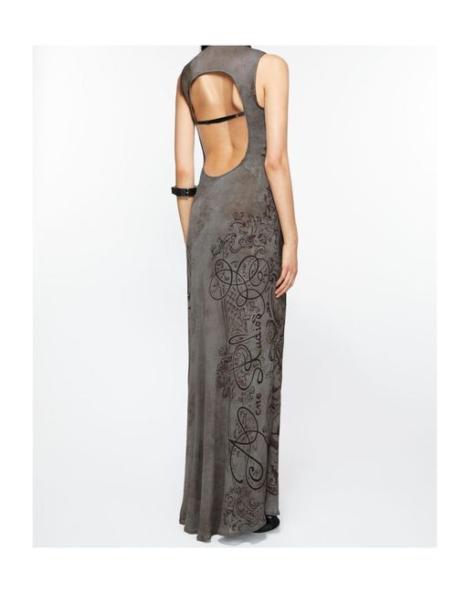 Acne Multicolor Printed Mesh Dress