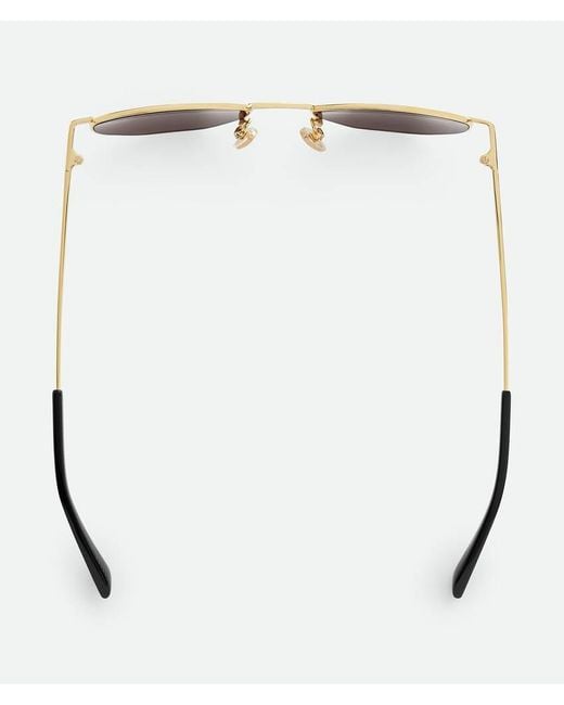 Bottega Veneta White Split Panthos Sunglasses