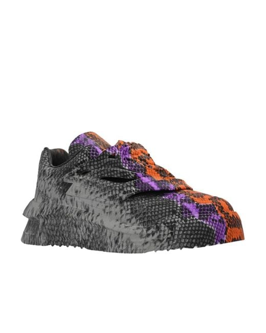 Versace Multicolor Odissea Python Greca-Print Sneakers for men