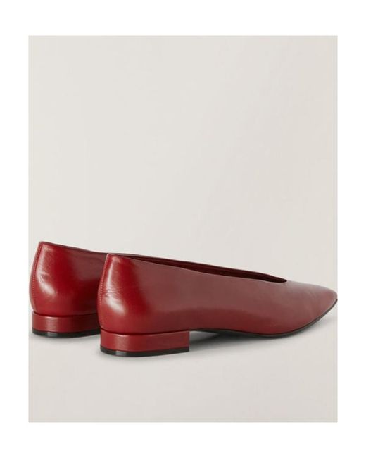 Loro Piana Red Rebecca Pointed Flat Shoes