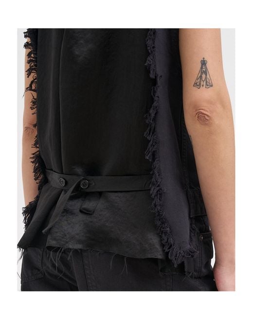 Haikure Black Sleeveless Vest