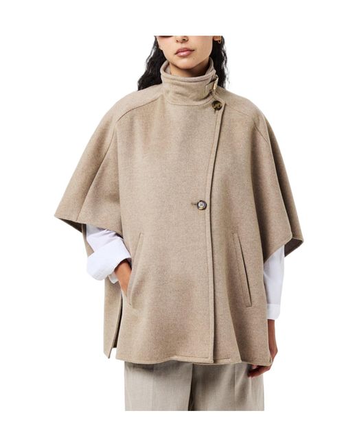 Max Mara Natural Draped Cape