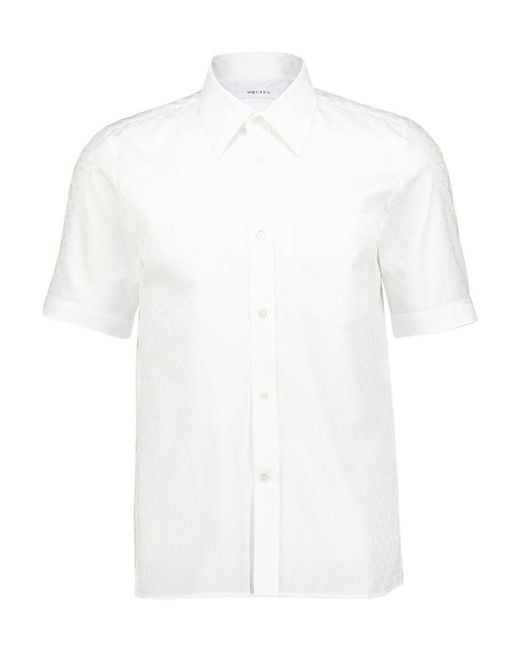 McQueen White Short-Sleeved Shirt for men