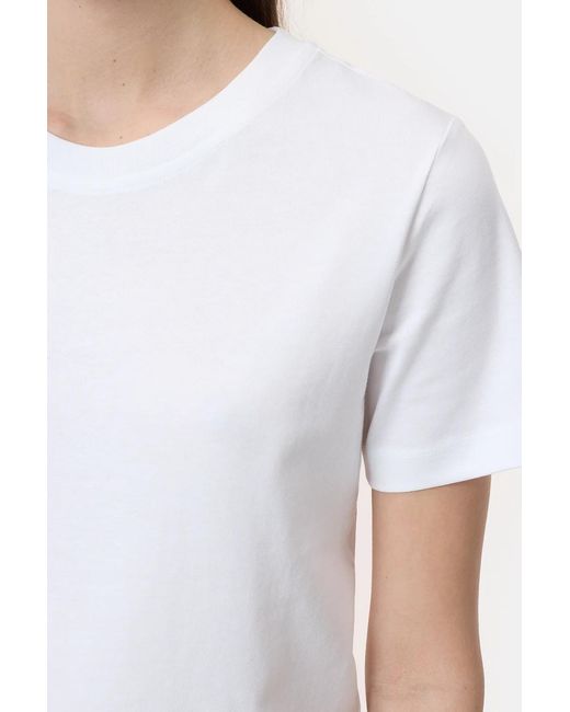 Closed White Ribbed Crew Neck T-Shirt