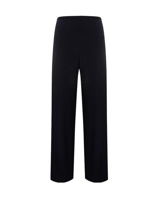 Norma Kamali Blue Straight-Leg Pants