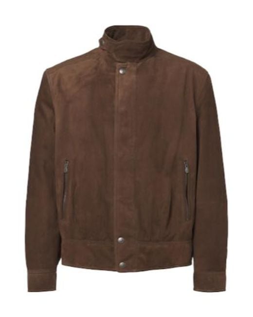 Brunello Cucinelli Brown Suede Jacket for men