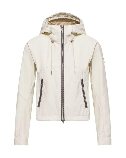 Moncler Natural Lasanca Zip-Up Hooded Jacket