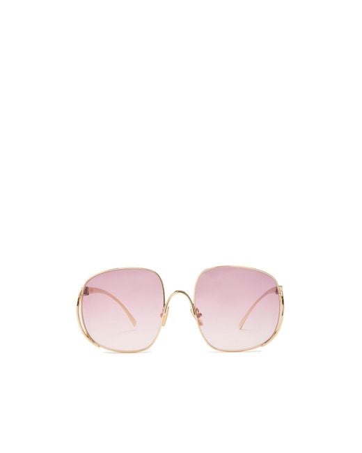 Miu Miu Pink Square-Frame Sunglasses