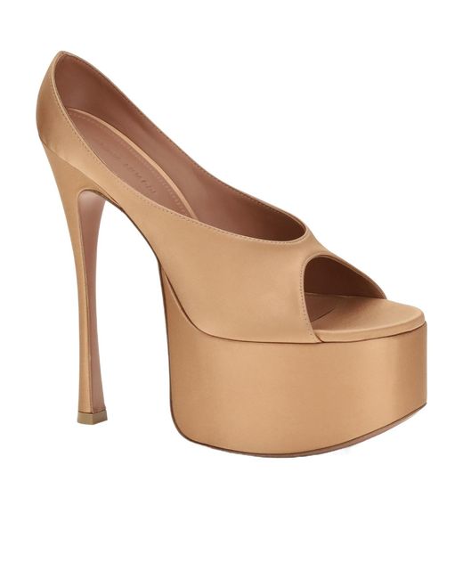 AMINA MUADDI Natural Anok Platform155 Heeled Pumps