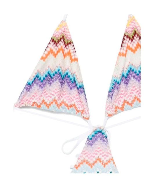 Missoni White Zigzag Pattern Bikini
