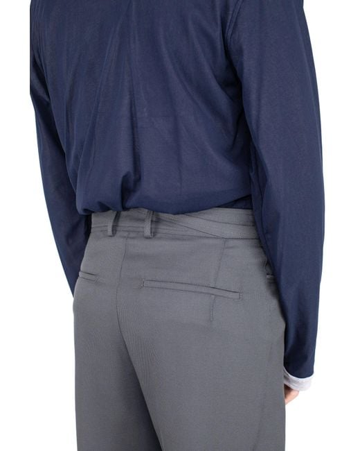 Kiko Kostadinov Blue Contrast-Stitching Straight-Leg Pants for men
