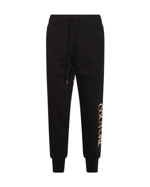 Versace Jeans Black Couture Logo Jogger Pants for men