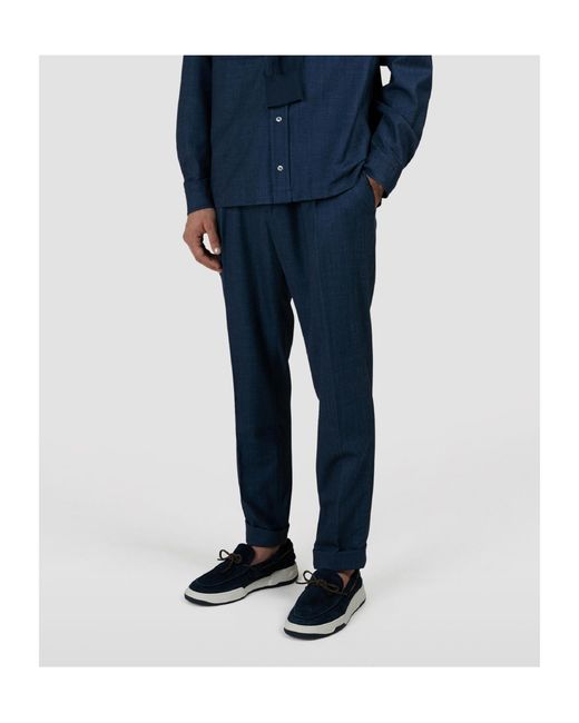 Paul & Shark Blue Belt Loops Casual Pants for men