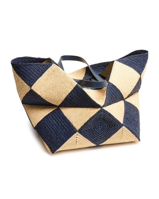 Loewe Blue Puzzle Fold Diamond Xxl Tote