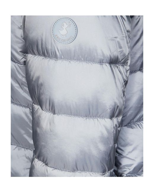 Save The Duck Blue Lydia High-Neck Quilted Coat