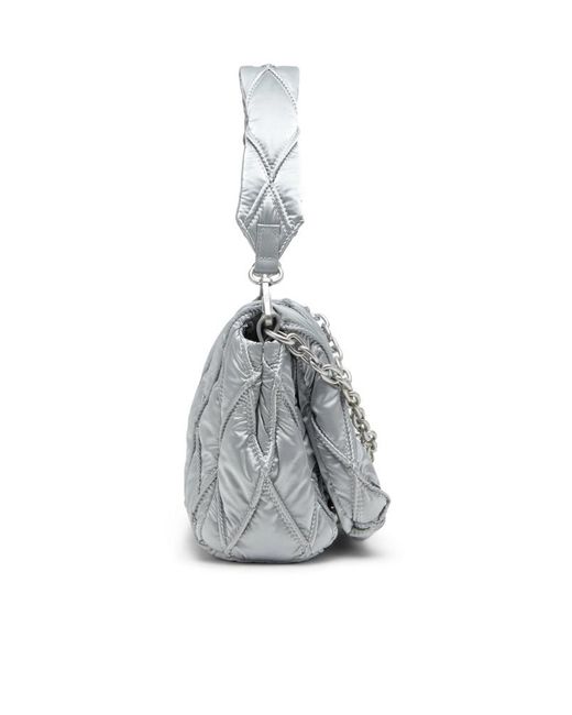 DIESEL Gray Charm D Padded Shoulder Bag