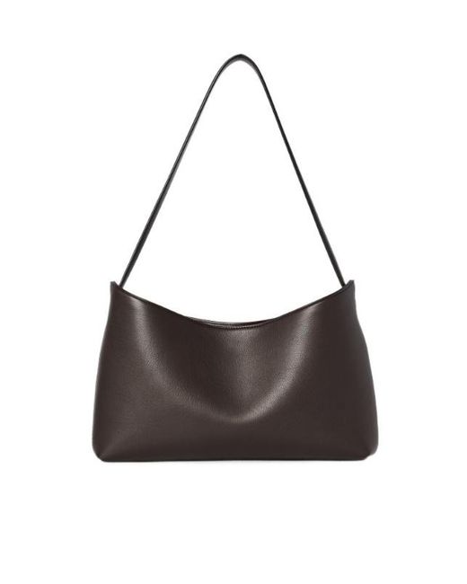 The Row Brown Alma Baguette Shoulder Bag