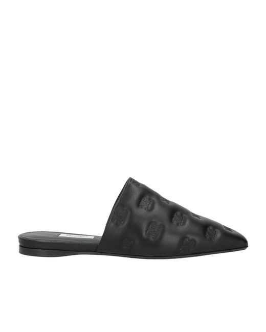 Max Mara Black Solid Color Mules