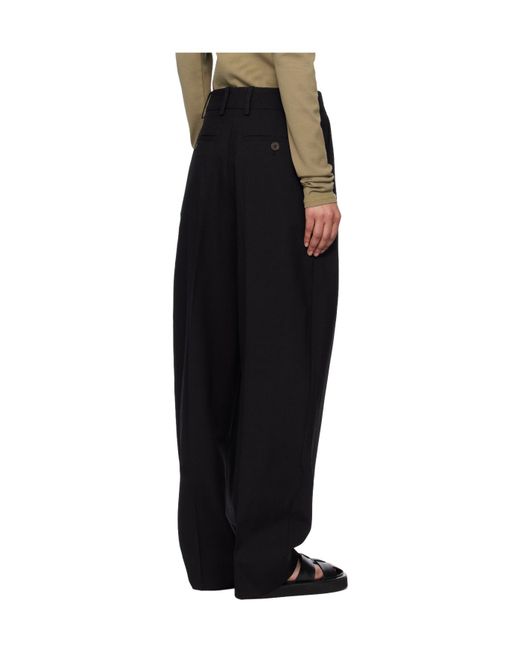 Studio Nicholson Black Sperro Pleated Pants