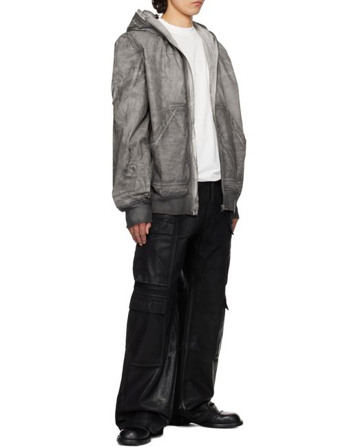 Rick Owens Black Double Cargo Jeans for men