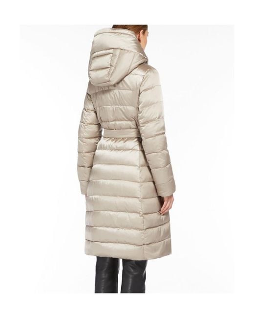 Max Mara Natural Double-Sided Waterproof Satin Down Jacket