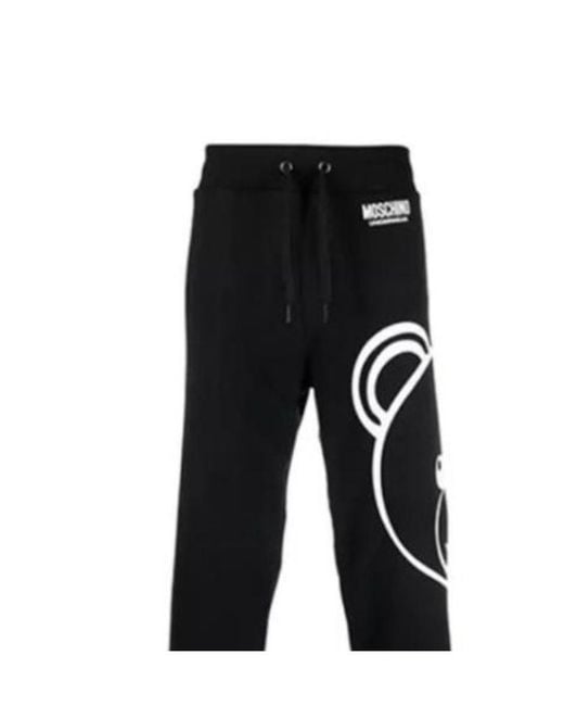 Moschino Black Logo Details Sweatpants for men