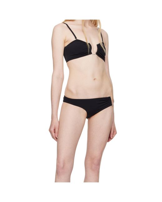Christopher Esber Black Ruched Crescent Side Briefs