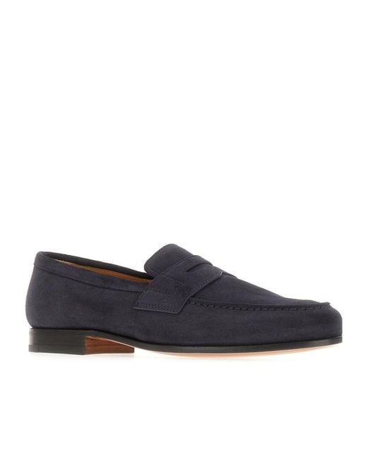 Church's Blue Round-Toe Slip-On Loafers for men