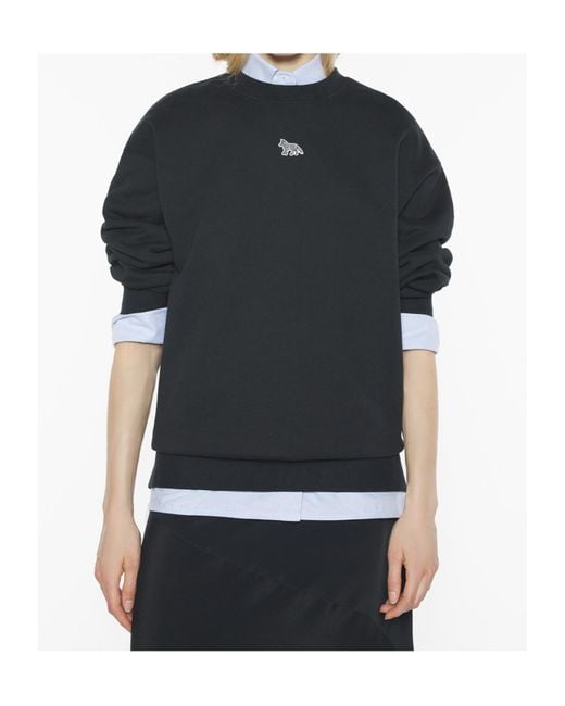 Maison Kitsuné Blue Maison Kitsuné Baby Fox Patch Crewneck Sweatshirt
