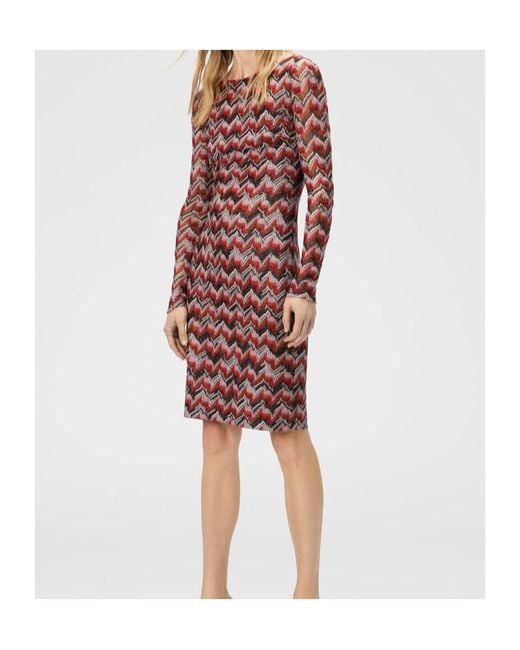 Missoni Red Boat Neck Dress