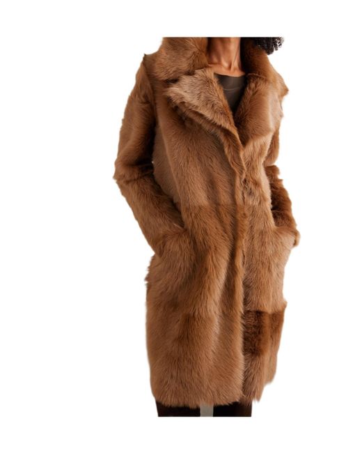 Nour Hammour Brown Long-Sleeved Coat