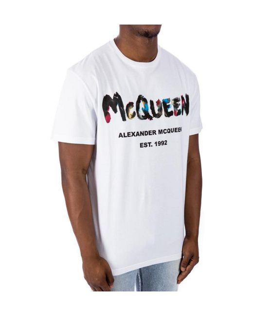 McQueen White T-Shirts for men