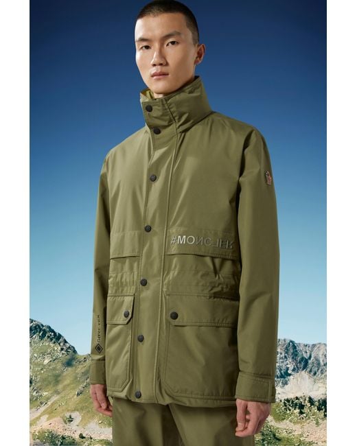 Moncler Green Grenoble High Neck Long Parka for men