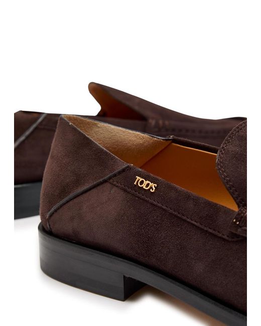Tod's Brown Cuoio 07M Suede Loafers