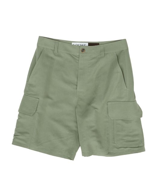 Loewe Green Belt Loop Shorts for men