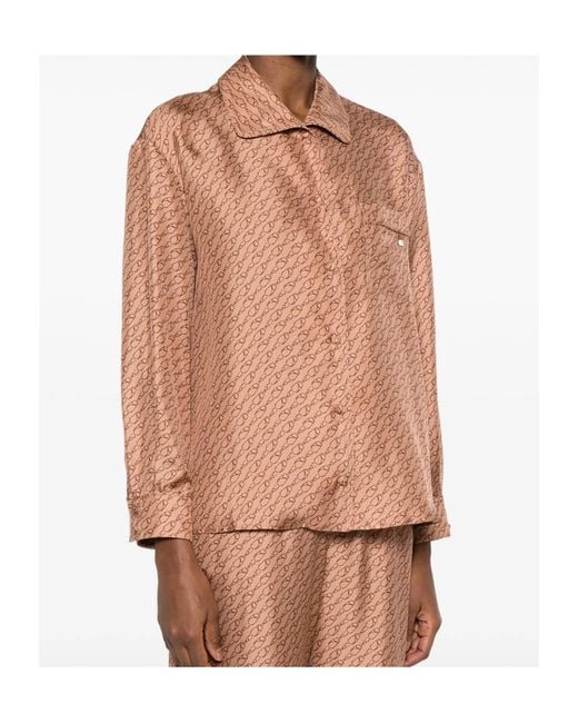 Herno Pink Patterned Collared Shirt