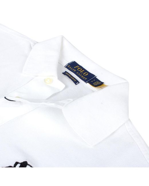 Polo Ralph Lauren Pony Embroidered Polo Shirt in White for Men | Lyst