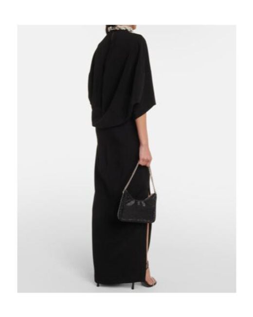 Stella McCartney Black Crystal-Braided Maxi Dress