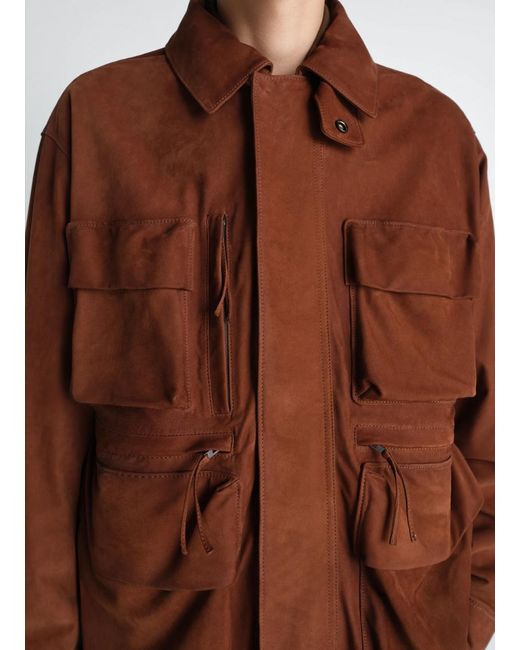 Lemaire Brown Patch-Pocket Jacket for men