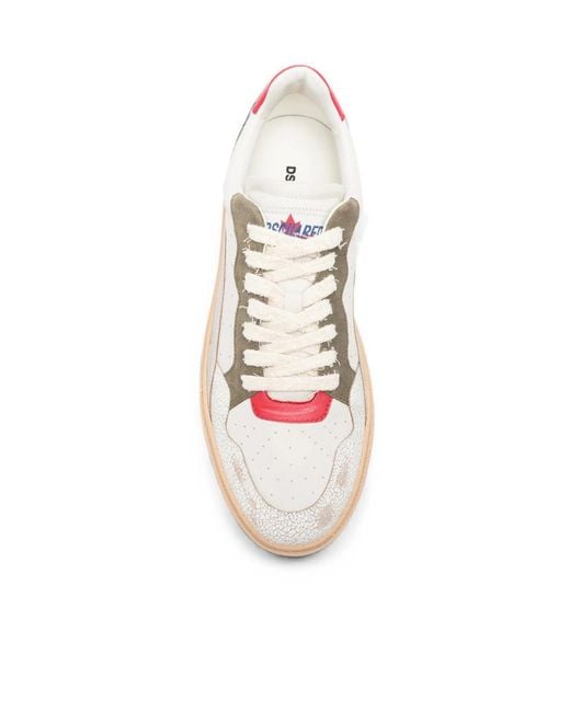 DSquared² Natural Lace-Up Low-Top Casual Shoes for men